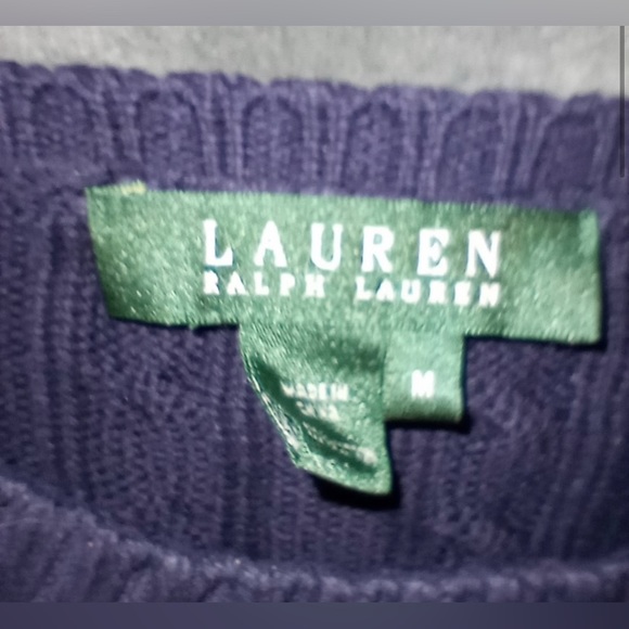 EUC Lauren Ralph Lauren Purple Crew Neck Sweater Size Medium - Picture 4 of 4